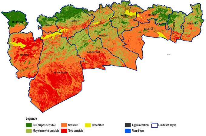 Finalisation de la carte nationale de sensibilité à la désertification par l’outil spatial.