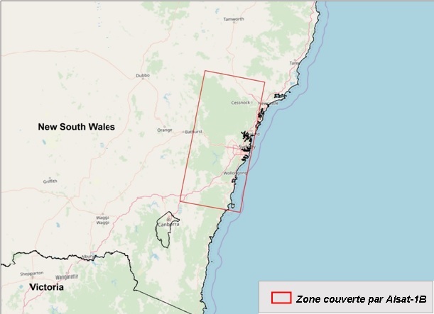Feux de Forêts survenus en Australie (Nouvelle-Galles du Sud) vus à partir de l’imagerie satellitaire Alsat-1B
